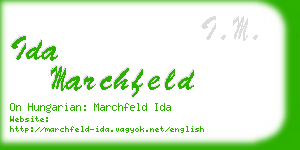ida marchfeld business card